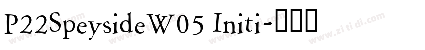 P22SpeysideW05 Initi字体转换